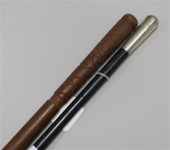 Two swagger sticks